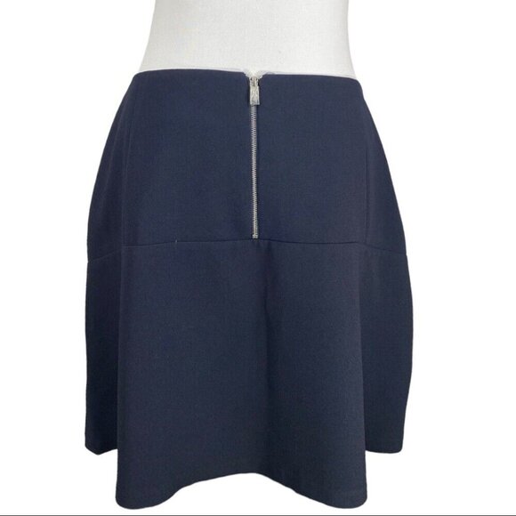 Vince Camuto Women's NWT Blue A-Line Old Money Luxury Mini‎ Skirt 10/W32 - Picture 4 of 6